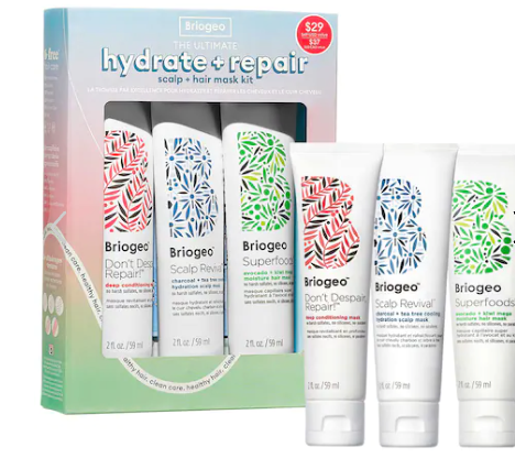 Briogeo- Hydrate &amp; Repair Scalp &amp; Hair Mask Kit